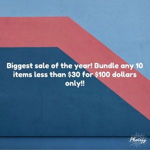 SALE!! Bundle any ten items for 100 dollars!